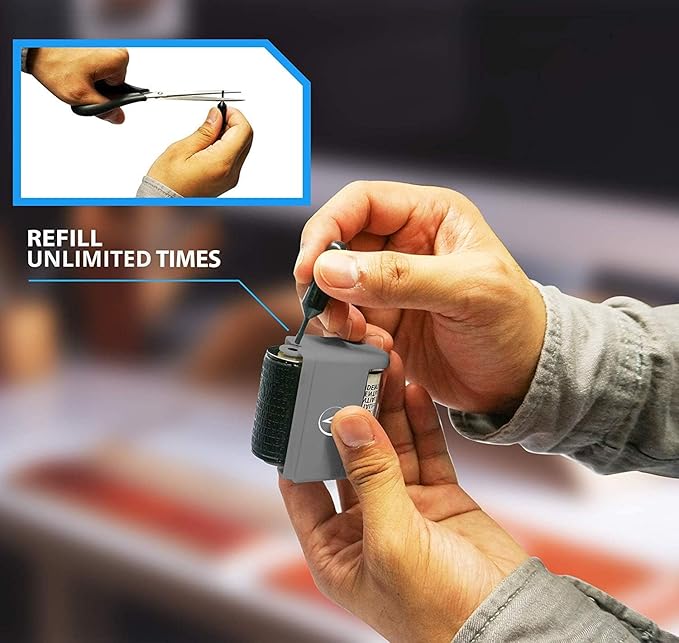 Identity Theft Protection Roller Stamps Refills - Refills for Confidential Roller Stamp, Anti Theft, Privacy & Security Stamp, Designed for ID Blackout Security - 6 Refills