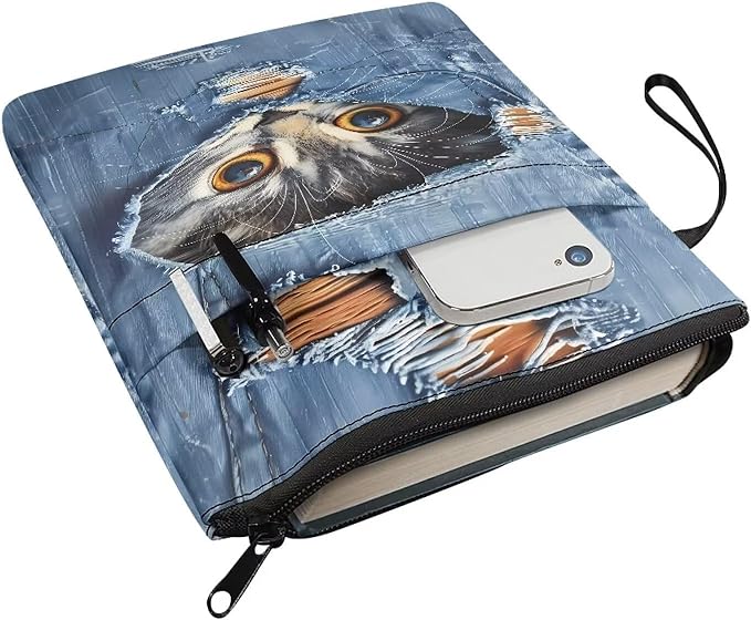 COEQINE Cats Book Covers for Hardcover 9x11 Inch Paperback Large Large Book Lovers for Portable Cowboys Book Lovers Book Pouch Book Clothing