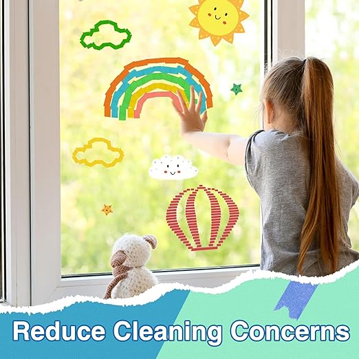 OWLKELA Colored Masking Tape 0.6" x 16 Yard Per Roll, 6 Rolls Rainbow Colors Painting Tapes, Painters Tape, Craft Tape, Labeling Tape, Paper Tape for Crafts & DIY Projects