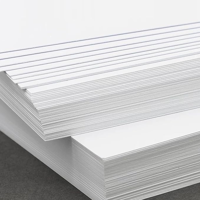 100 Sheets White Cardstock Thick Paper - Blank Heavy Weight 350gsm Cover Card Stock for Invitations,Stationery Printing,Scrapbooking,Crafts,DIY Cards, Paper Crafting (12x18 Inches)