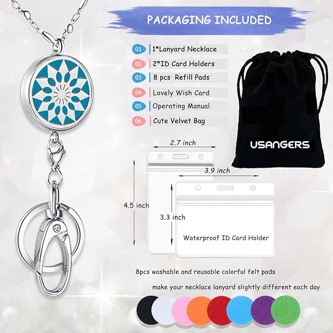 Lanyards for Women Teacher Lanyard with ID Holder Badge Lanyards for ID Badges Necklace Keychain Fashion Silver Chain Lanyard Nurse Teacher Appreciation Gift Office Work Jewelry