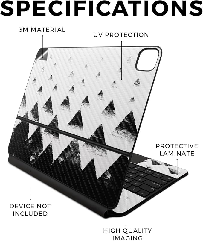 Carbon Fiber Skin Compatible with Apple Magic Keyboard for iPad Air 13-inch (M2) 2024 - Black Hills - Premium 3M Vinyl Protective Wrap Decal Cover - Easy to Apply | Crafted in The USA by MightySkins