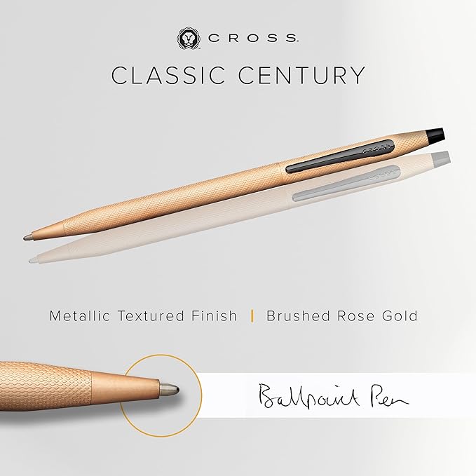 Cross Classic Century Refillable Ballpoint Pen, Medium Ballpen, Includes Premium Gift Box - Brushed Rose Gold