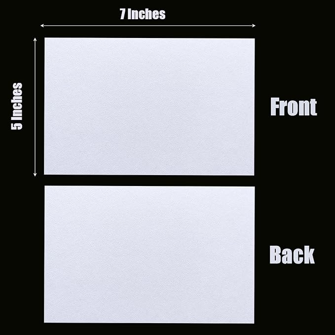 Baisunt 25 Pack 5x7 Sand Textured Cardstock Paper Blank Thick Heavyweight 92lb Card Stock for Making Greeting Cards, Invitations cards, Photos, Postcards