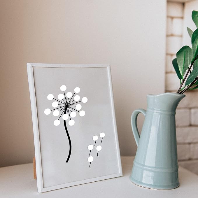 0.75 Inch Dots Stickers,Laser and Inkjet Printable,Easily Writable with Perforation Line (1200 PCS,White)