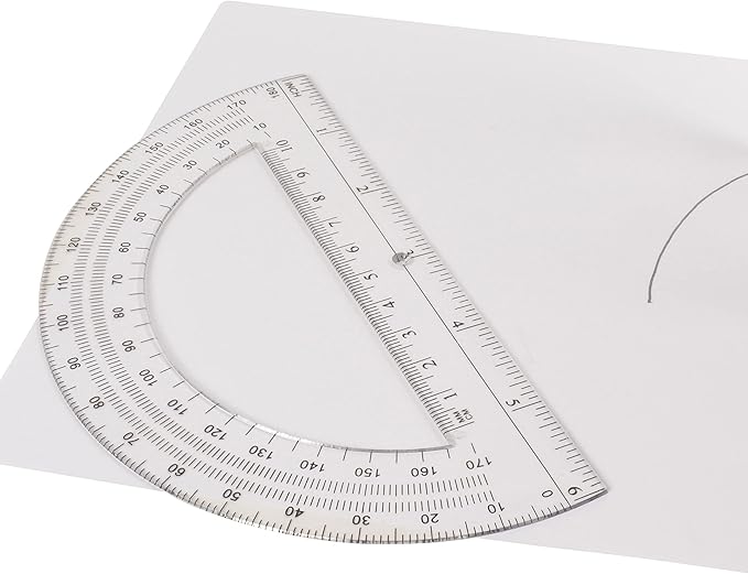Westcott 6-Inch Plastic 180 Degree Protractor, Clear