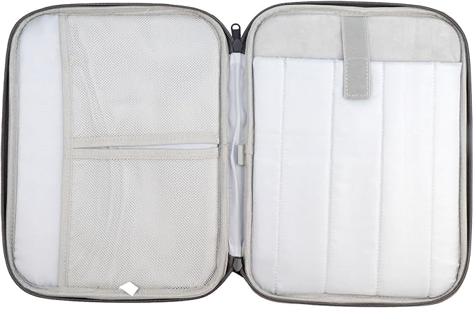 Grey Book Sleeve with Zipper PU Book Covers 11"×9" Book Pouch Washable Book Protector Cloth Book Case Bags for Book Lovers Office Document