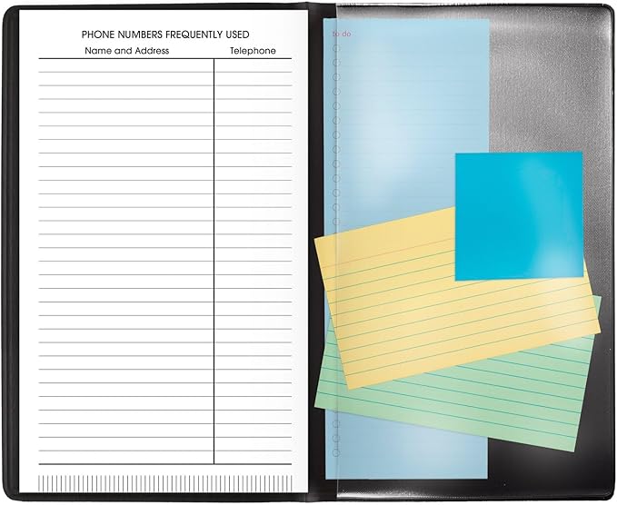 AT-A-GLANCE Planner 2024-2025 Academic, Monthly Pocket Planner, 3-1/2" x 6", Flexible Cover, DayMinder, Black (AY5300)