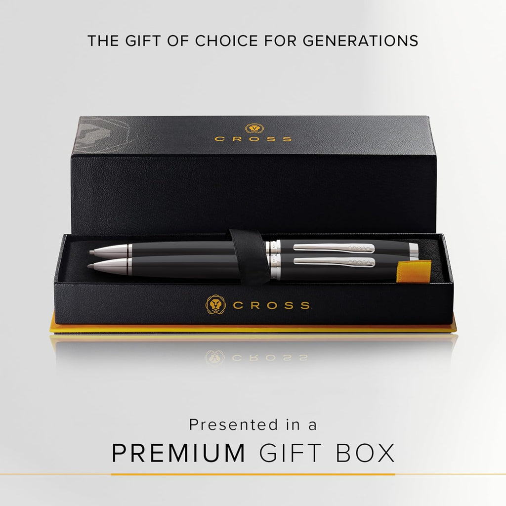 Cross Coventry Black Lacquer Pen and Pencil Gift Set