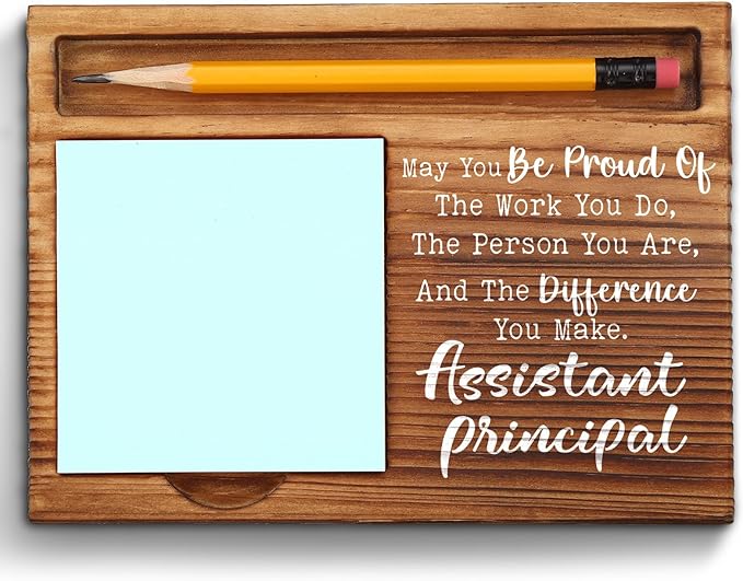 Assistant Principal Gifts, Assistant Principal Appreciation Gifts, Thank You Gifts for Assistant Principal, Vice Principal Office Desk Decor Gifts Self-Stick Note Pad Holders ZSS3