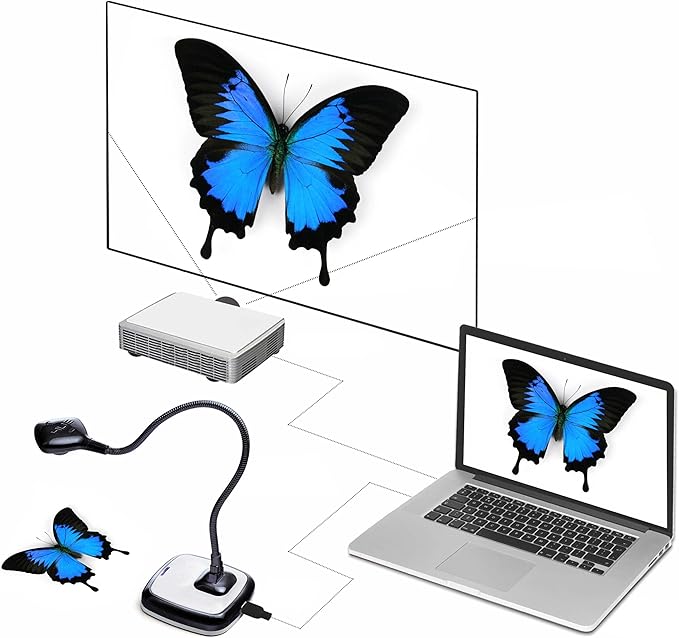 HUE HD Pro Flexible USB Video and Document Camera/Visualiser (Black Camera with Black Carry Case)