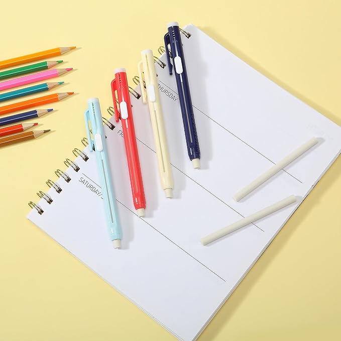 Mr. Pen- Retractable Mechanical Eraser Pen, Pack of 24, Blue & Pink Barrels with White Erasers, Pencil Eraser for Pencils, Retractable Eraser Pen, Eraser for Artists, Eraser for Pens