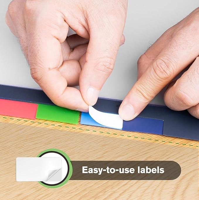 Habgp 96Pcs/12 Set 8 Tab Dividers for 3 Ring Binder, 96 Pcs Clear Color 3 Ring Binder Dividers with Tabs, Page Folder Dividers, Plastic Tabbed File Dividers with Tabs, Three Ring Binder Index Dividers