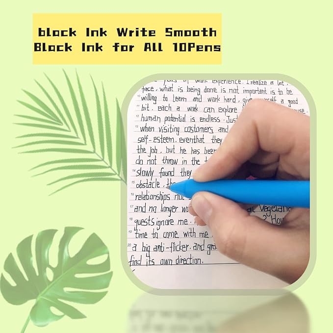 10pcs Mouse Head Character Ears Pens Set, Retr ctable Ballpoint Pen, Multi Color Jumbo Autograph Princess Pencil Signature Office Desk Stationary Accessories, Gift for Teacher Student