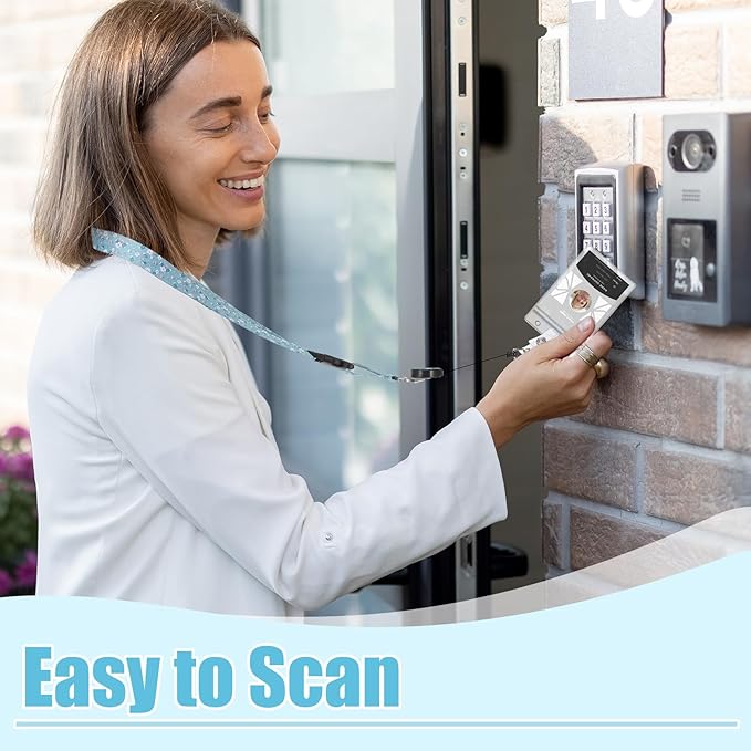 6 Pack Lanyards for Id Badges, Women Lanyards with ID Holder Detachable Cruise Lanyards with Waterproof ID Badge Holder Retractable Badge Reel (Floral Style)