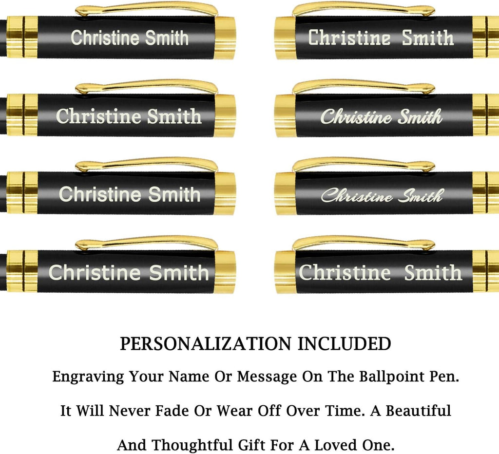Amlion Personalized Pens Custom Engraved Pen with Name, Refillable Medium Refill, Personalized Gifts for Men Women