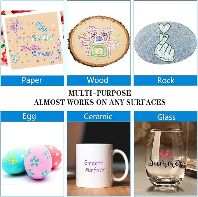 Muchcute Shimmer Markers Outline Glitter Pens:24 Christmas Stocking Stuffers Tween Teen Girl Gifts Trendy Stuff Cute Arts Crafts Art Supplies Kids Ages 4 6 8 9 10 12 14 16 Year Old Birthday Ideas 2024