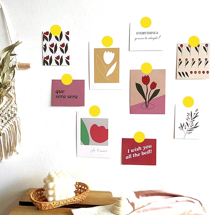 PARLAIM 0.75 inch Diameter Colored Dot Stickers 4 Rolls Pack 4000pcs Yellow Round Label Color Coding Marking Stickers Permanent Adhesive for Garage Sale