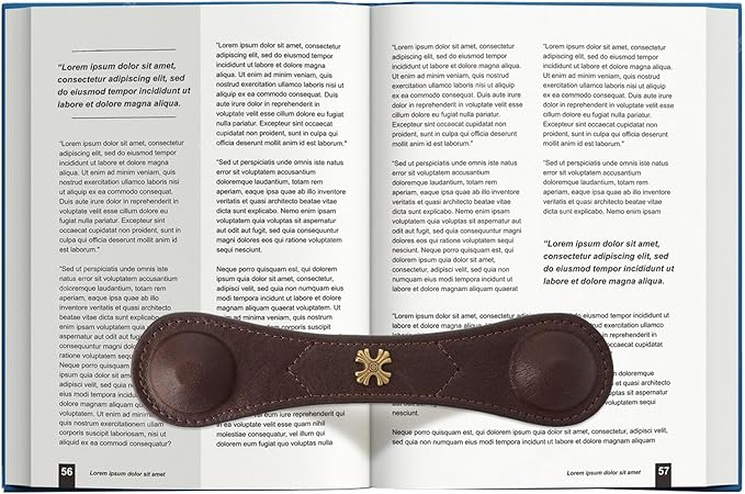 Book Weight Page Holder Heavy Genuine Leather Book Open Holder for Men Women Cookbook Weighted Bookmarks Gift for Writer Reader (02Bookmark Page Holder-Coffee)