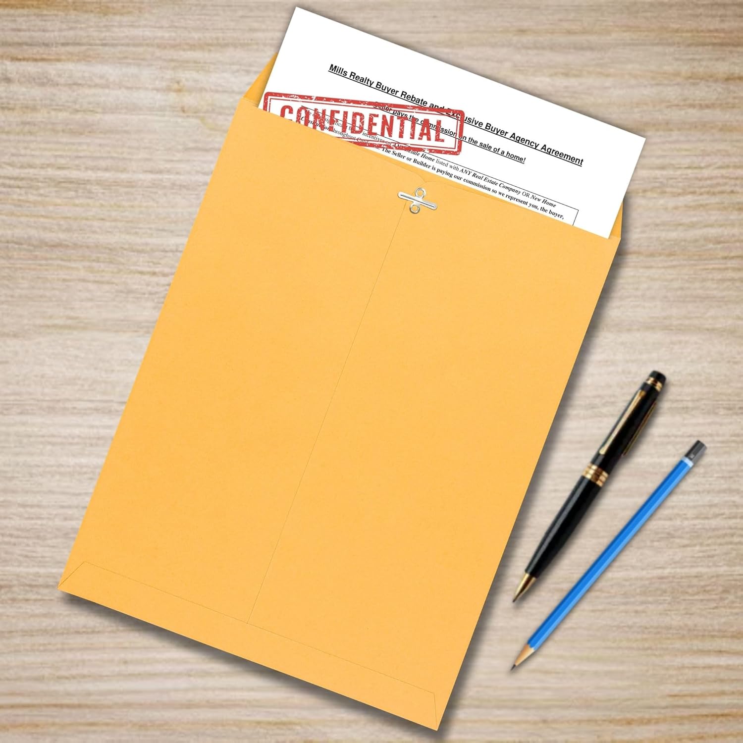 EnDoc 10 x 13 Clasp Envelopes – 100 Pack Brown Kraft Catalog Envelopes with Clasp Closure & Gummed Seal – 28lb Heavyweight Paper 10x13 inches Envelopes for Home, Office, Business, Legal or School