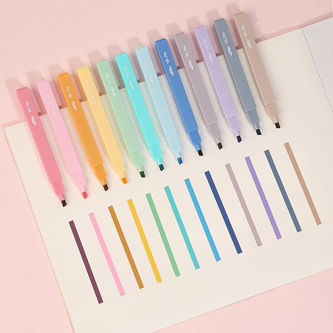 Mr. Pen Aesthetic Highlighters and Gel Pens, 24 Pack, Assorted Colors Bible Highlighters, No Bleed