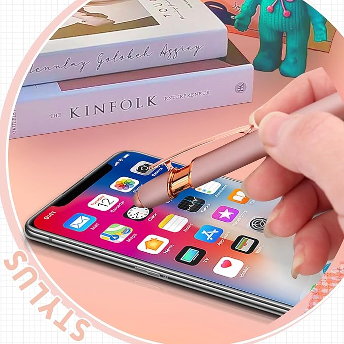 Stylus Pens for Touch Screens, 12 Pack Rose Gold Inspirational Pens, 1.0mm Medium Point BallPoint Pens, Cute Pens Nurse Gifts Office Supplies for Women (Motivational, 12 Pcs Rose Gold)