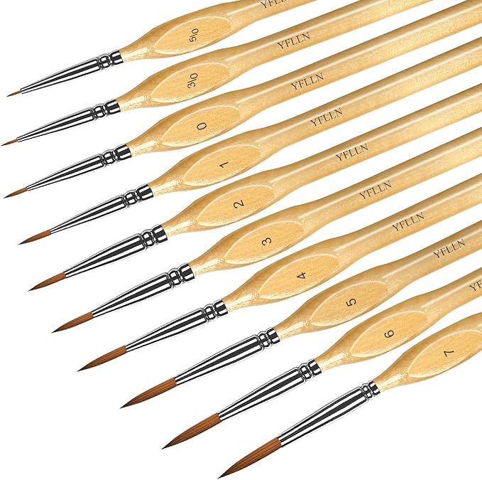 Miniature Paint Brushes Kit, Fine Detail Painting Brush Micro Professional Tiny Paints Brush Set for Art Watercolor Oil Acrylic,Mandala Painting,Craft Models Rock Painting Citadel