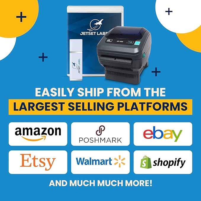 Zebra ZP450 (ZP 450) Label Thermal Bar Code Printer | USB, Serial, and Parallel Connectivity 203 DPI Resolution | Made for UPS WorldShip | Includes Jetset Software