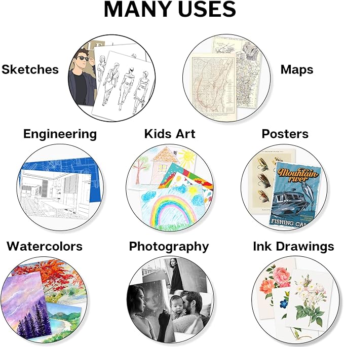 Dunwell 11x17 Portfolio Binder (Black), Presentation Binder with 24 Clear Plastic Sleeves, Large Art Portfolio Folder, Acid-Free Poly Cover and Sleeves