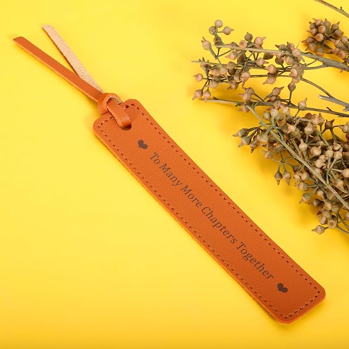 Wedding Leather Bookmark Gifts for Women Men 3rd Anniversary Valentines Day Bookmark Gifts for Him Her Wife Husband Birthday Gifts for Best Friend Bride Groom Women Book Marks for Booklover