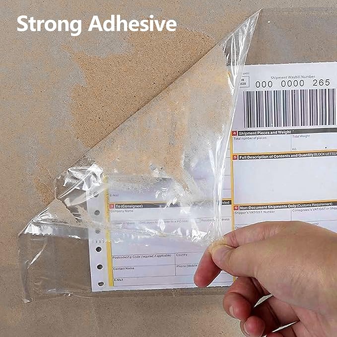 Packing List Envelopes, Clear 6” x 9” Self Adhesive Shipping Labels Envelope Pouches (100 PCS)