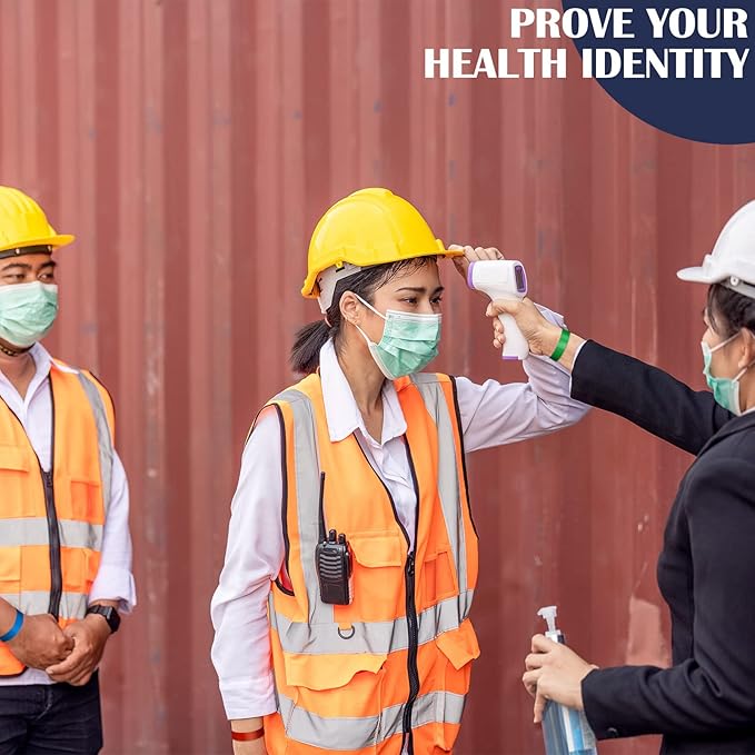 Epakh 600 Pcs Paper Wristbands Neon Wrist Bands Waterproof Handbands for Events Lightweight Concert Wristbands Neon Colored Adhesive Wrist Band for Party