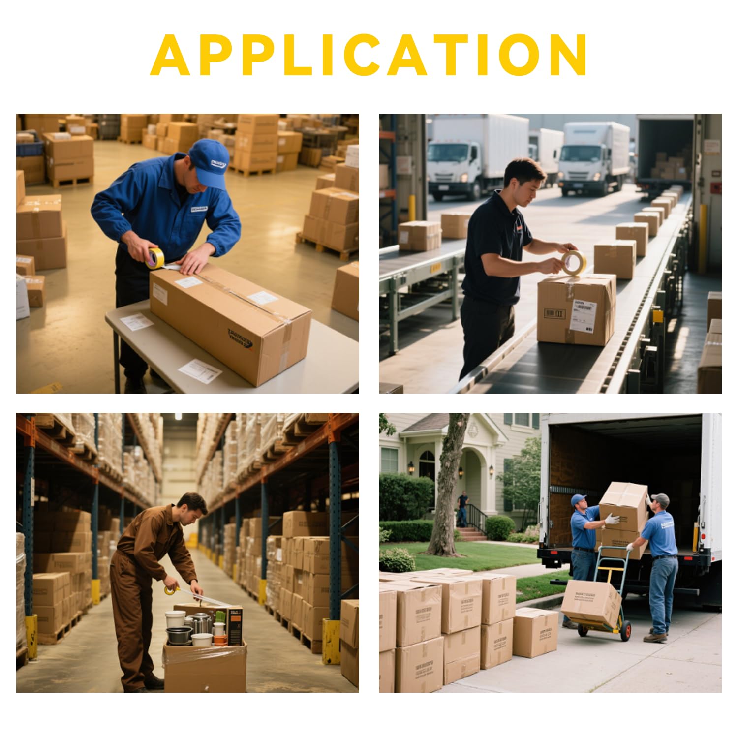 Clear Packing Tape Refills, Total 1320 yd., Heavy Duty Shipping Tape, Each 2 inch x 110 Yards x 2 mil Thick for Shipping, Packaging, Sealing and Moving 12 Rolls