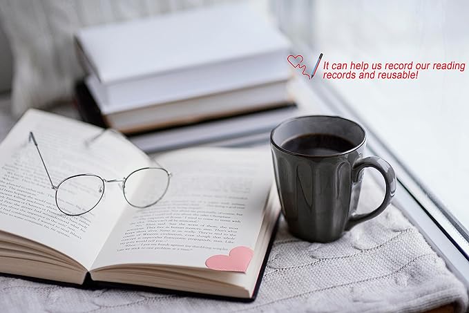 9 PCS Leather Bookmarks for Women with Heart Shape, Cute Corner Bookmark, Book Accessories for Reading Lovers, Book Markers for Women, Bookmarks for Book Lovers by HNQCPCVU (9PCS Heart - Color 3)