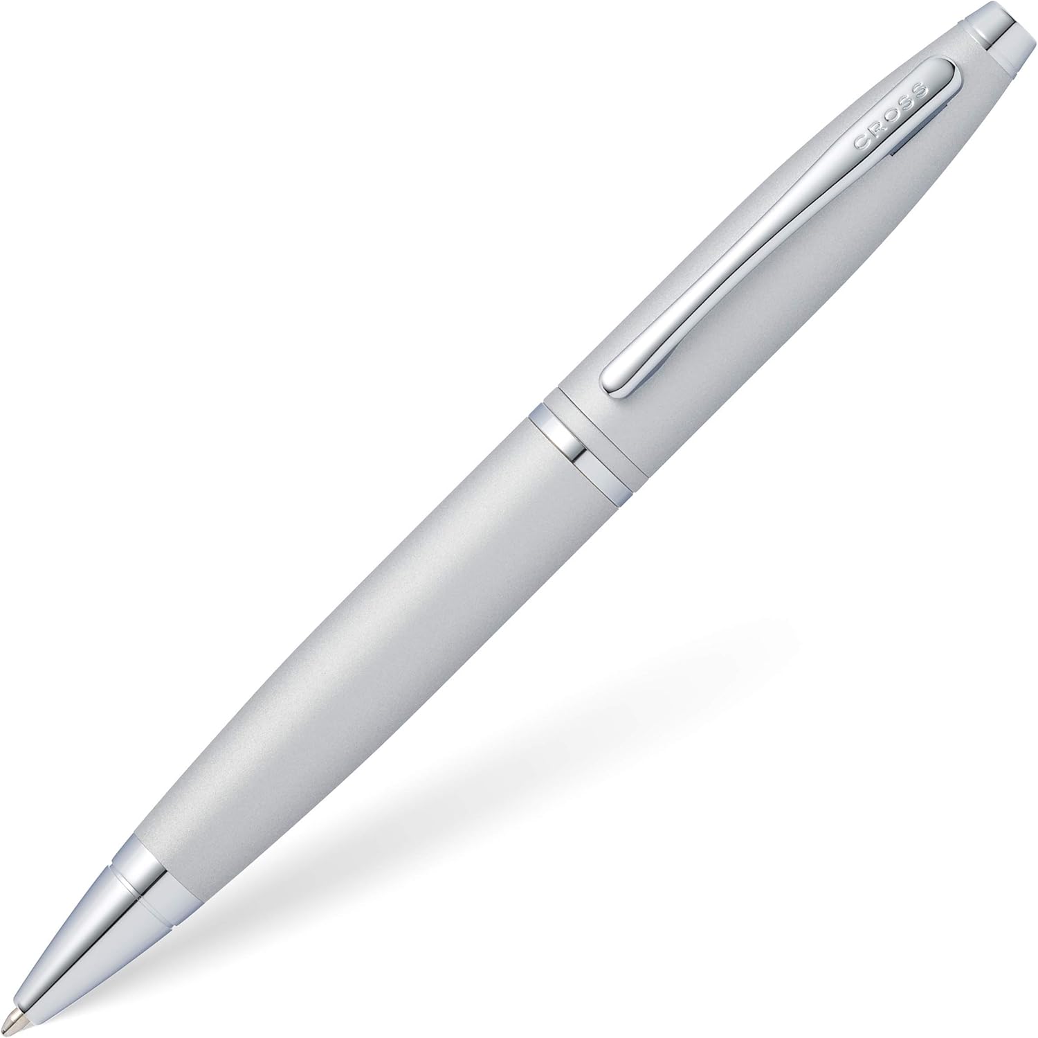 Cross Calais Refillable Ballpoint Pen Presented in a Luxury Gift Box - Medium Point, Black Ink, Satin Chrome
