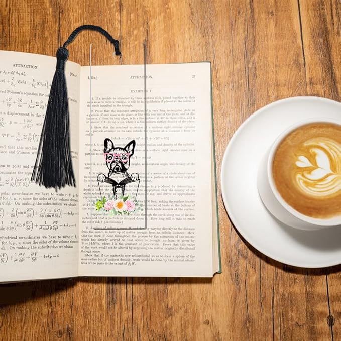 French Bulldog Dog Book Markers for Women Inspirational, Funny French Bulldog Dog Bookmark, for Labrador Retrievers Dog Lover Owner Girl, Bookworm Friends Sister Female Gifts