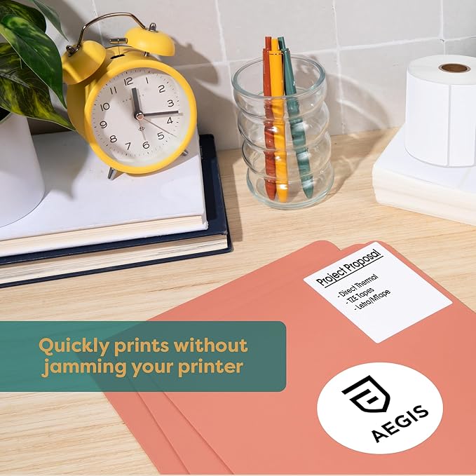 Aegis Adhesives - 2” X 4” Direct Thermal Labels for Shipping & Postage, Perforated & Compatible with Rollo, Zebra, & Other Desktop Label Printers (12 Rolls, 350/Roll)