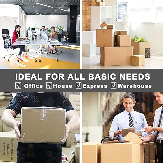 BOMEI PACK Clear Packing Tape, 2.7Mil Thick Heavy Duty Packaging Tape 12Rolls Refills with 1 Dispenser for Box Sealing, Moving and Shipping, 1.88 Inch x 60 Yard, Total 720yds