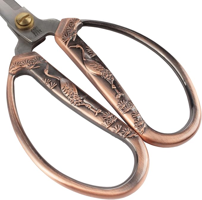 JubileeYarn Crane Motif Small Embroidery Craft Scissors - Copper - 3 Scissors