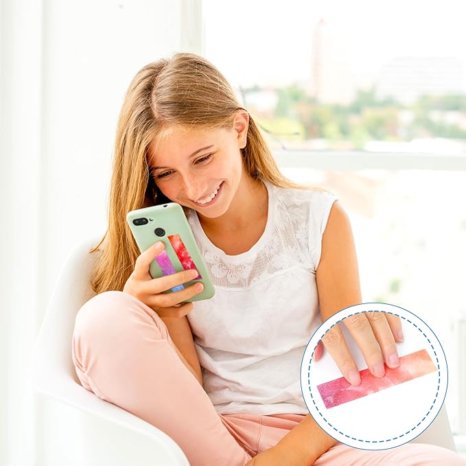 50PCS Calm Strips for Anxiety Sensory Stickers Calm Stickers for Relieve Adults Kids Teens Fidgets Stress Office&Classroom Supplies Anxiety Relief Items with Tactile Textured Surface(Watercolor)