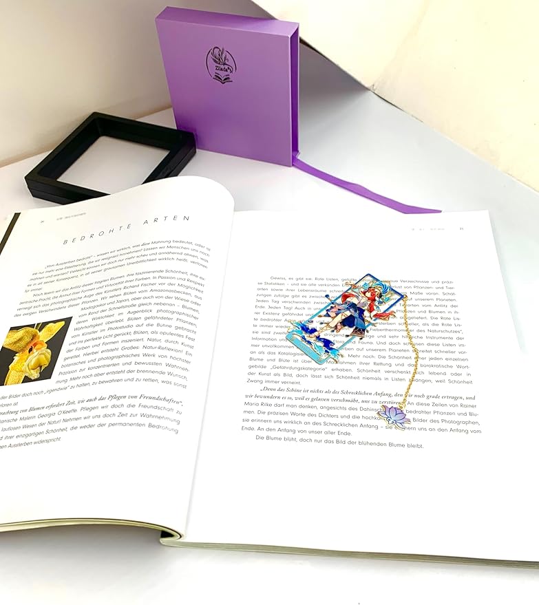 Metal Bookmarks - Genshin Impact Nilou Brass Bookmarks with 3D Display Box for Women Men Sisters Friends - Ideal Birthday Gifts for Book Lovers