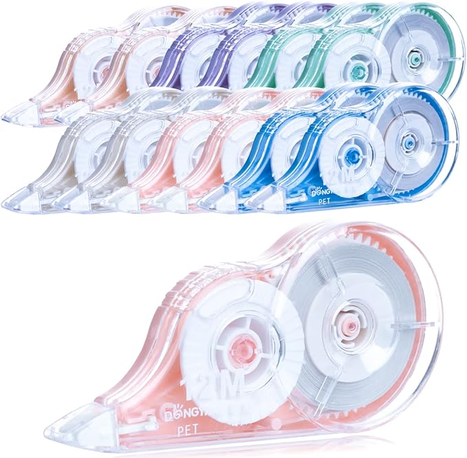 Correction Tape, 12 Pack White Out Correction Tape Dispenser, Easy to Use Applicator for Instant Corrections, Study Supplies and Office Products, 144mx5mm