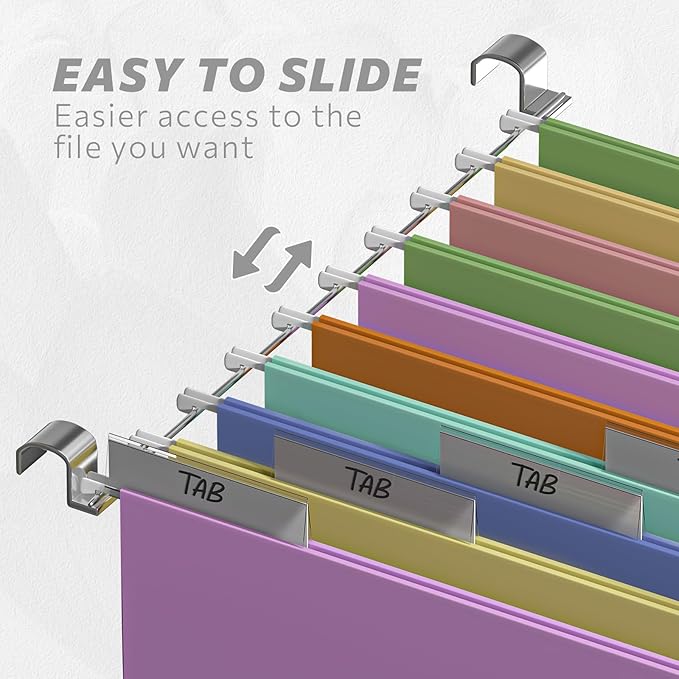 Hanging File Filing Box with Lid, Linen Collapsible File Organizer Box for Hanging Folder, Office/Home Decorative Storage Boxes Filing Cabinet (Off White, 14x9.3x10.9)