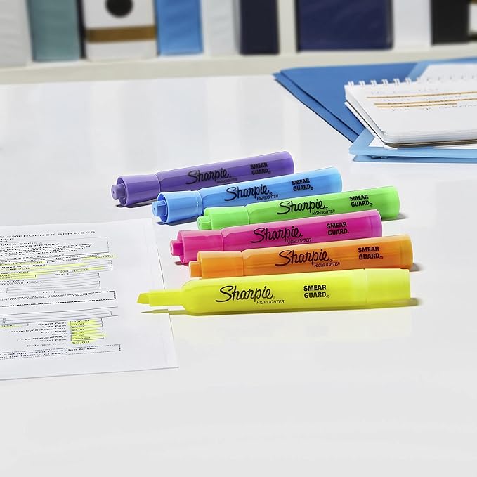 Sharpie Tank Highlighters, Fluorescent And Pastel Highlighters, Chisel Tip Highlighter Markers Set, Teacher And Office Supplies, School Supplies, Assorted Color, Value Pack, 36 Count