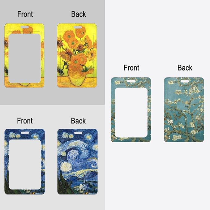 3Pack Detachable Lanyard with ID Badge Card Holder Silky Keychain Lanyards Keys Neck Strap with Metal Lobster Clip Clasp and Charm Hard Card Case for Women Men Adults (3)