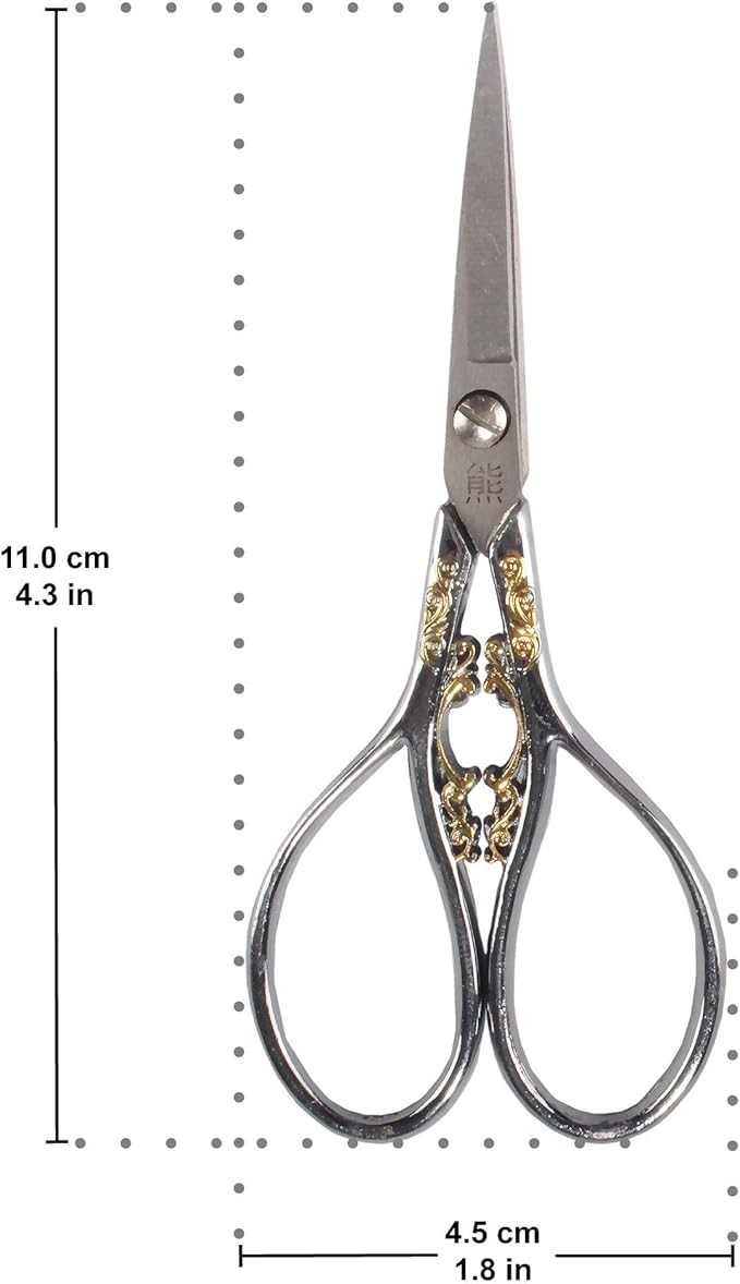 JubileeYarn Scrollwork Embroidery Craft Scissors - Silver - 1 Scissor
