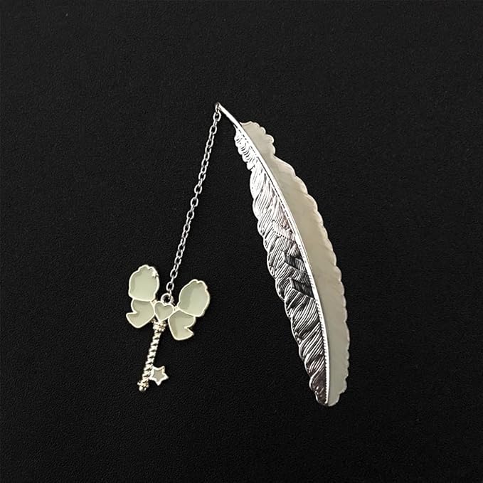 Zodiac Feather Bookmark Gifts for Women Men, Cool Metal Bookmark Glow in The Dark Gemini Bookmark, Luminous Star Sign Constellation Horoscope Bookmark Gifts