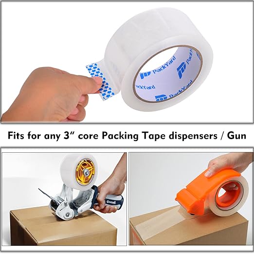 Packing Tape Refill Rolls Heavy Duty 36 Rolls Sealing Great for Packing Box Shipping and Moving Supplies Packaging 1.88" x 65 Yards 3" Core 2.7 Mil Thick