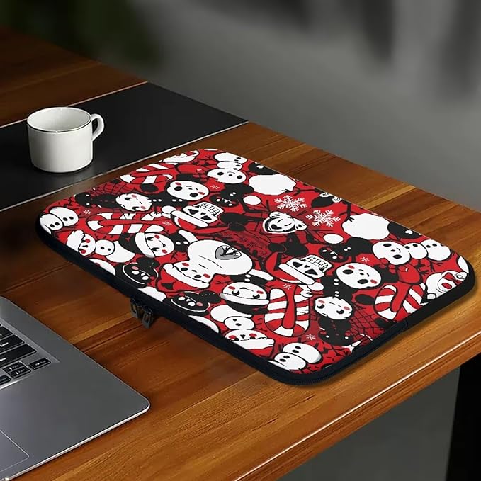 Christmas Snowman Printed Computer Bags for Laptops, Water Resistant 13 Inch Laptop Bag Laptop Briefcase Travel Case for Women Men Teens, Compatible with Most Laptops