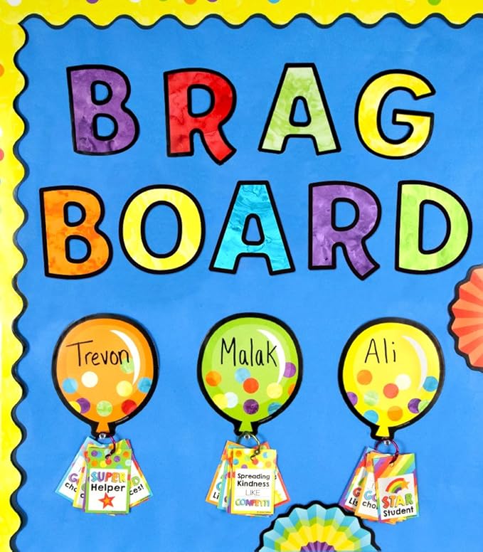 Carson Dellosa Celebrate Learning 36-Piece Colorful Balloons Bulletin Board Cutouts, Balloon Cutouts for Bulletin Boards, Birthday and Party Bulletin Board Decorations, Birthday Classroom Décor